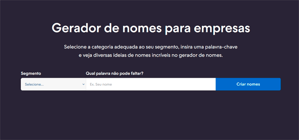 Gerador de nomes para empresas